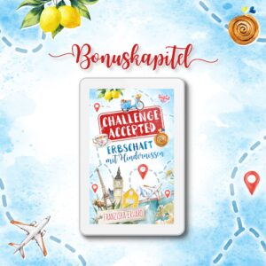 Hier sieht man das Cover zu Challenge accepted! und den Hinweis, dasss es hier zum Binuskapitel geht